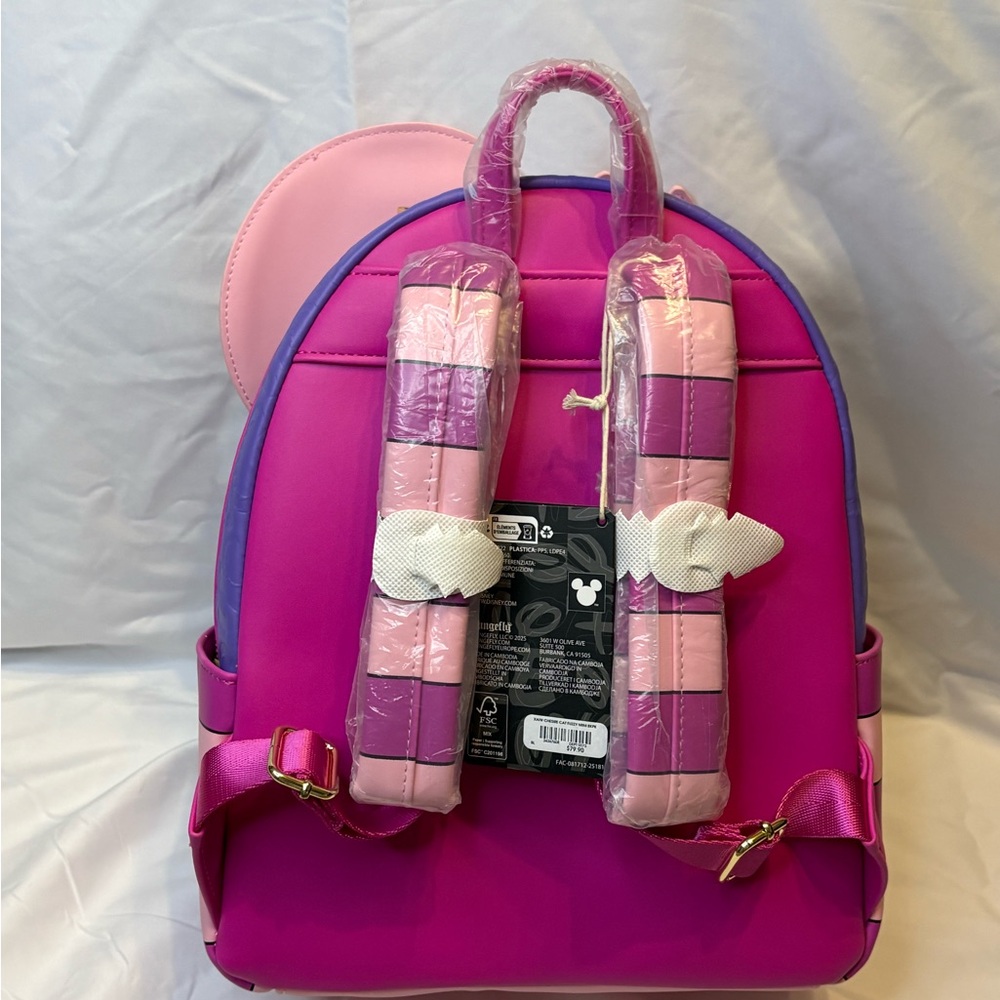 Disney Loungefly Cheshire Cat Plush Mini Backpack - Picture 3 of 5